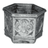 Gothic Flower Concrete Pot Small
